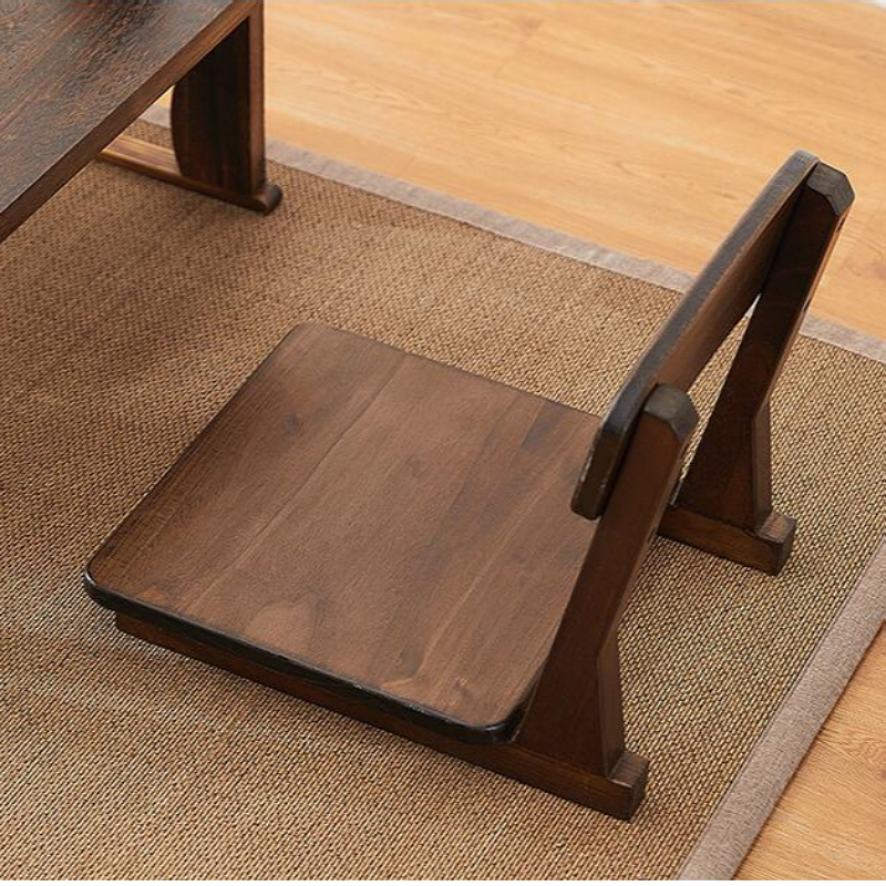 Japanese Style Tatami Meditation Legless Chair, Two Finish Available