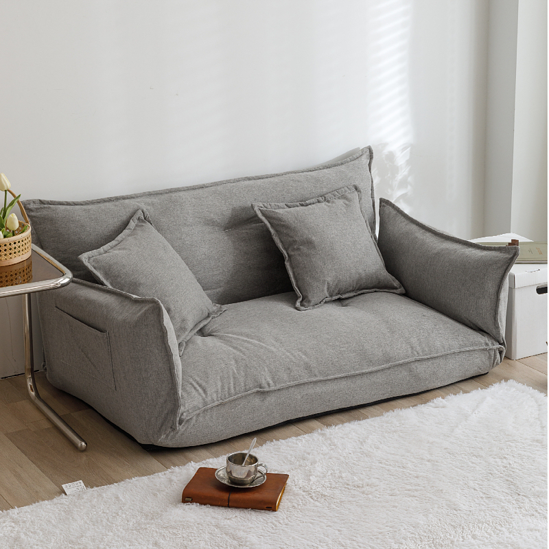 Modern Design Floor Sofa Bed 5 Position Adjustable Lazy Sofa Japanese Style Furniture Living Room Reclining Folding Sofa Couch