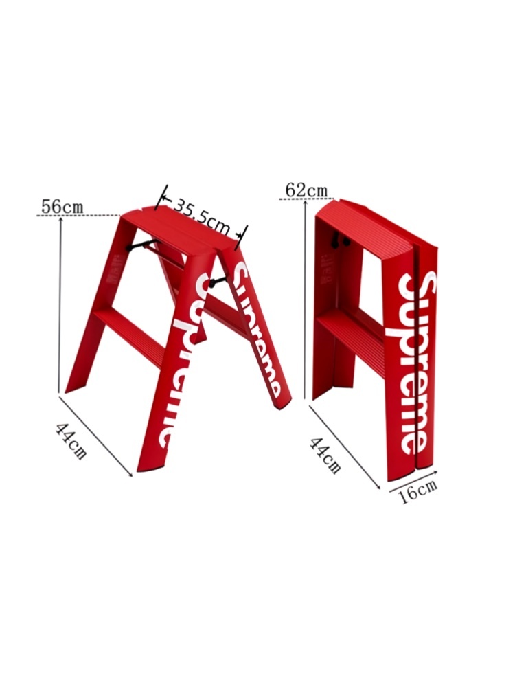 2 Step Aluminium Folding Ladder Portable Slim Step Stool Safety Household Stepladder