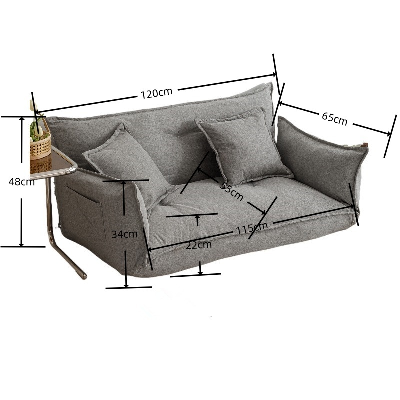 Modern Design Floor Sofa Bed 5 Position Adjustable Lazy Sofa Japanese Style Furniture Living Room Reclining Folding Sofa Couch