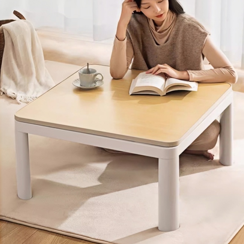 4pcs/set Kotatsu Table Heater Futon Capert Japanese Style Furniture Living Room Tatami Foot Warmer Heated Wood Coffee Tea Table