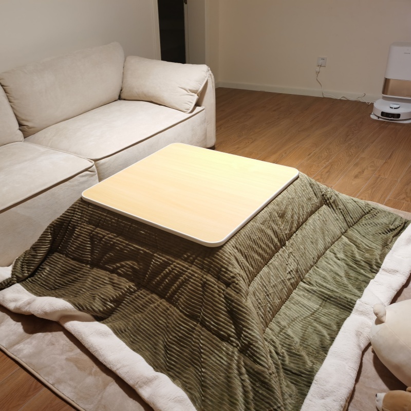 4pcs/set Kotatsu Table Heater Futon Capert Japanese Style Furniture Living Room Tatami Foot Warmer Heated Wood Coffee Tea Table