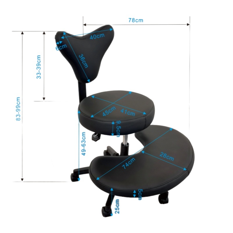 Ergonomic Cross Legged Chair with Wheels