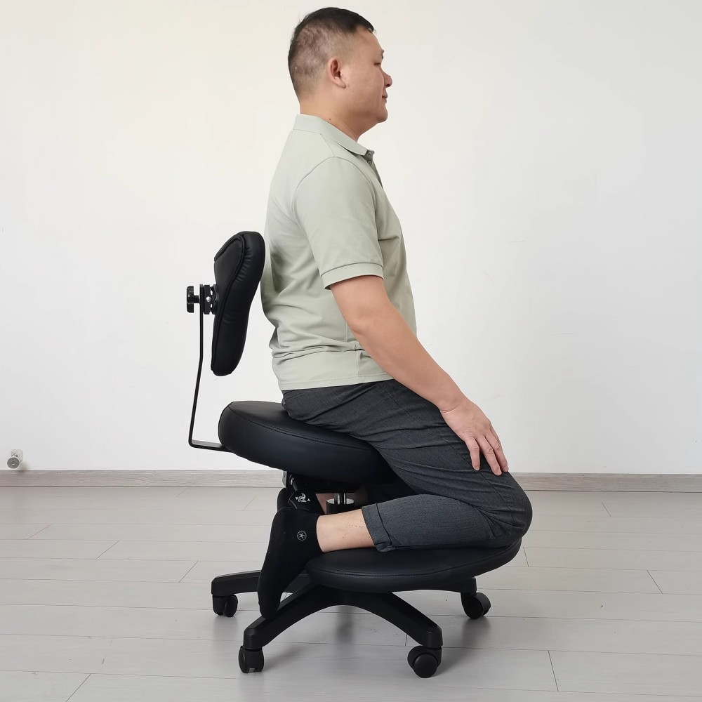 Ergonomic Cross Legged Chair with Wheels