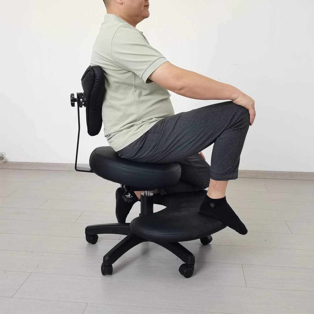 Ergonomic Cross Legged Chair with Wheels
