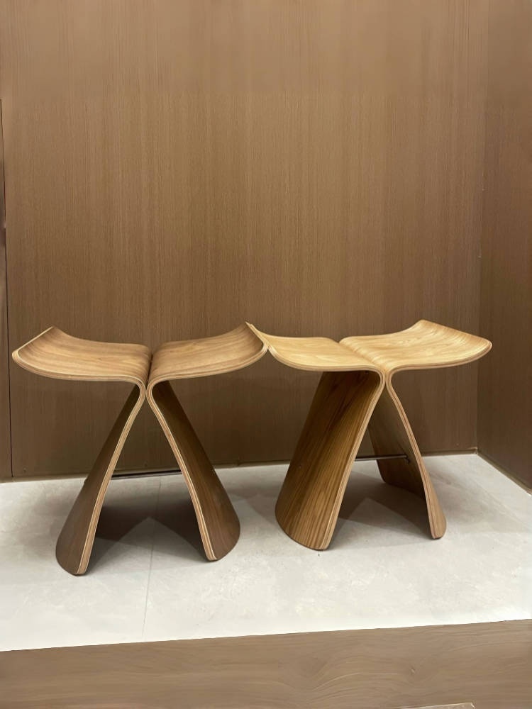 Butterfly Stool  Plywood Stool Chair For Living Room, Bedroom Wooden Stool Display