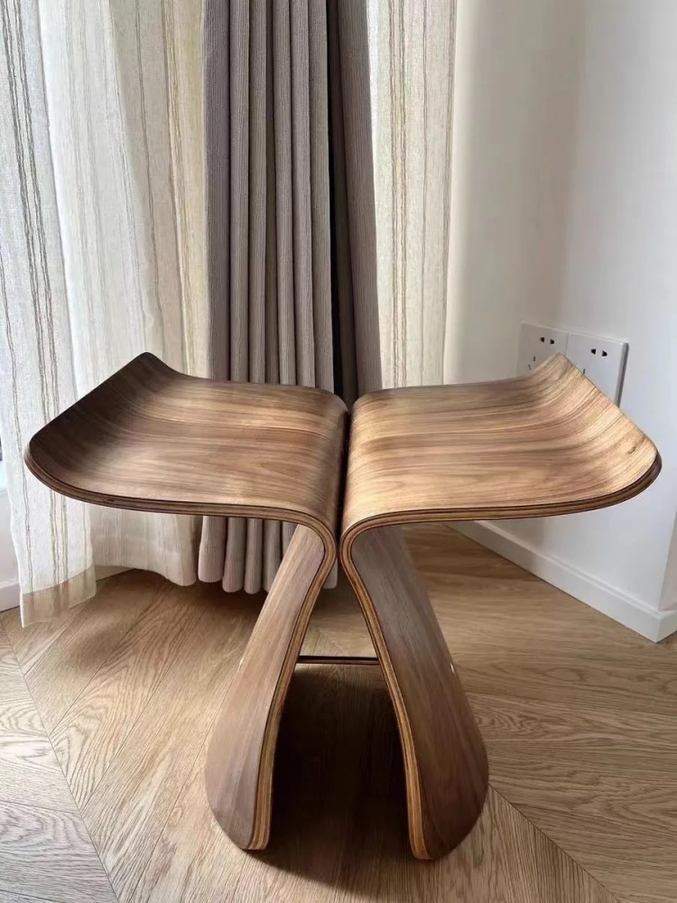 Butterfly Stool  Plywood Stool Chair-Black finish