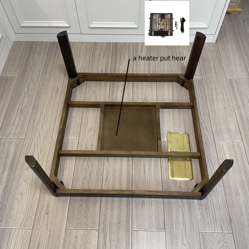 Square Kotatsu Table 75cm Brown Color Japanese Style Tea Table