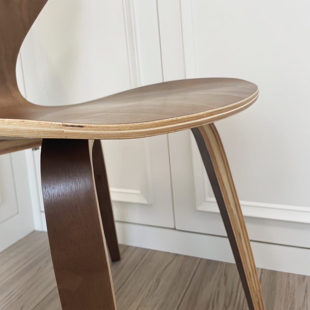 Stylish & Durable Plywood Dining Chair, Walnut Finish