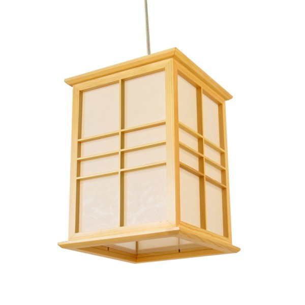 Japanese Pendant Lamps E27 Base, Natural Finish