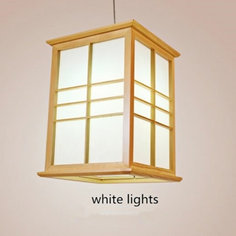 Japanese Pendant Lamps E27 Base, Natural Finish