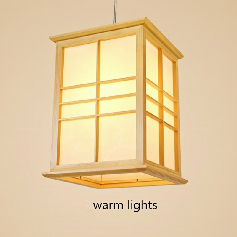 Japanese Pendant Lamps E27 Base, Natural Finish