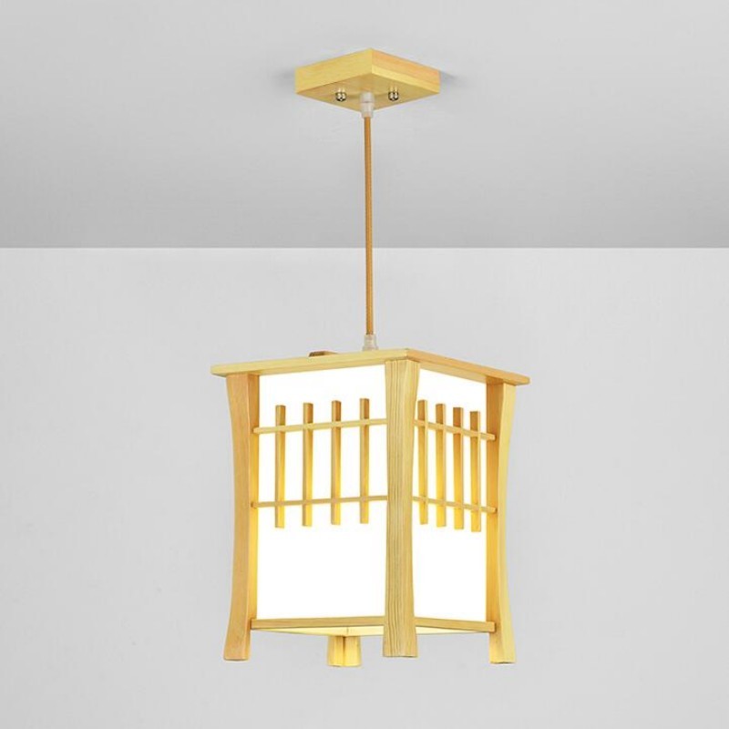 Japanese Pendant Lamps E27 Base, Natural Finish