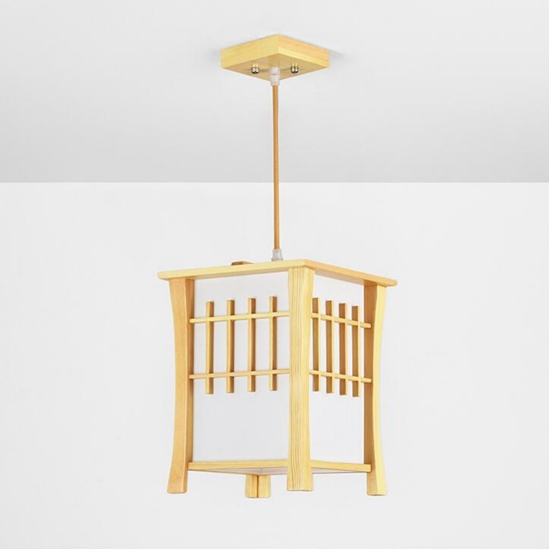 Japanese Pendant Lamps E27 Base, Natural Finish
