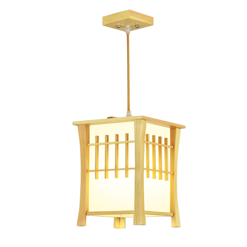 Japanese Pendant Lamps E27 Base, Natural Finish