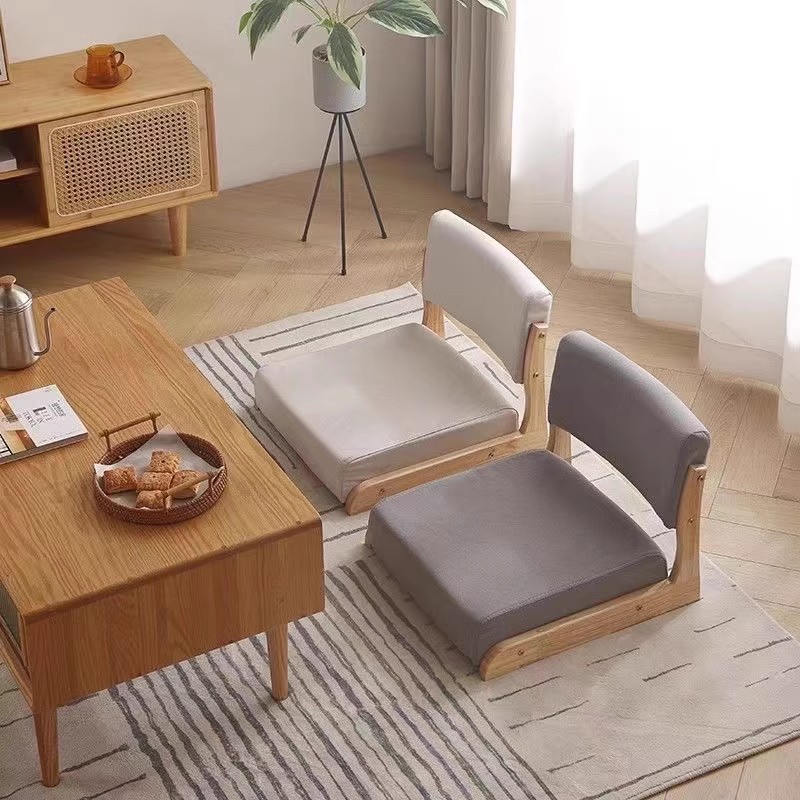 Traditional Japanese Wooden Chair – Comfortable Back Support Design