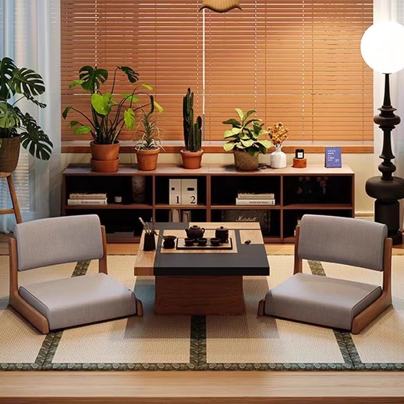 Traditional Japanese Wooden Chair – Comfortable Back Support Design