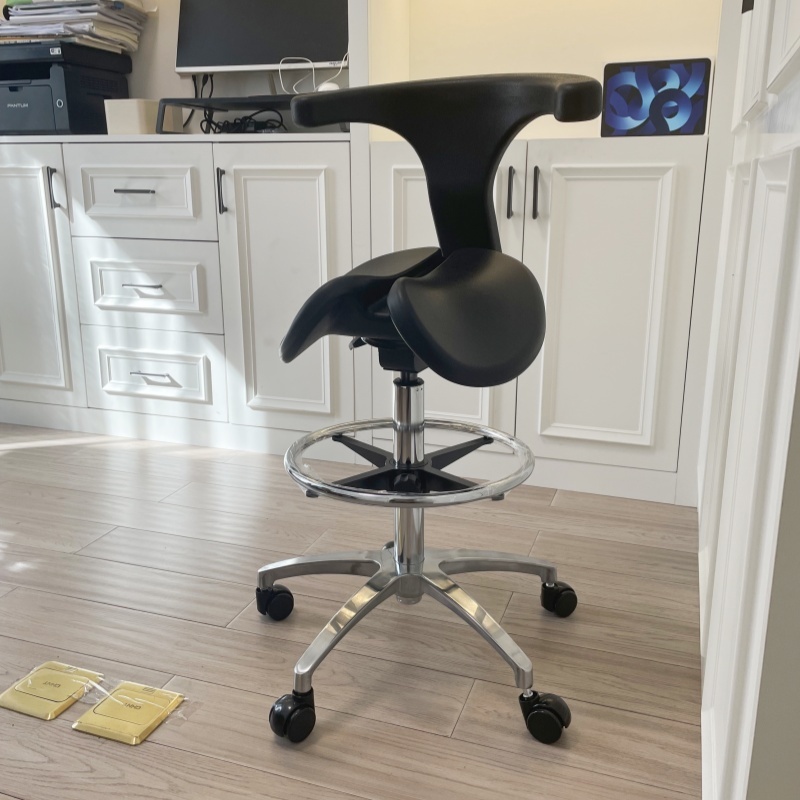 Saddle Stool Ergonomic – Dentist & Office Chair with Footring