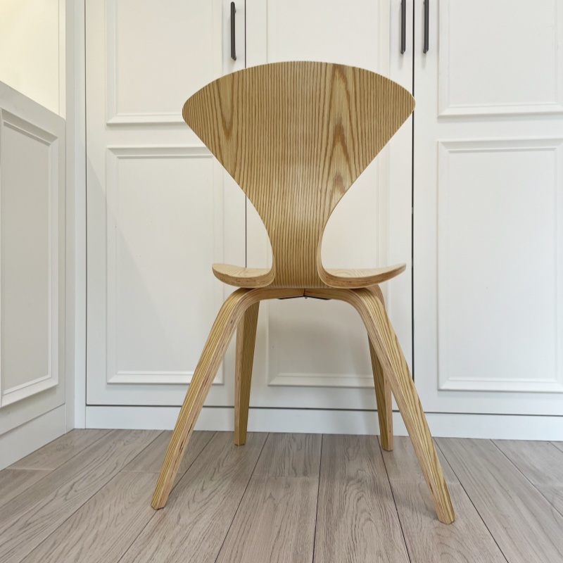 Stylish & Durable Plywood Dining Chair, Natural Finish