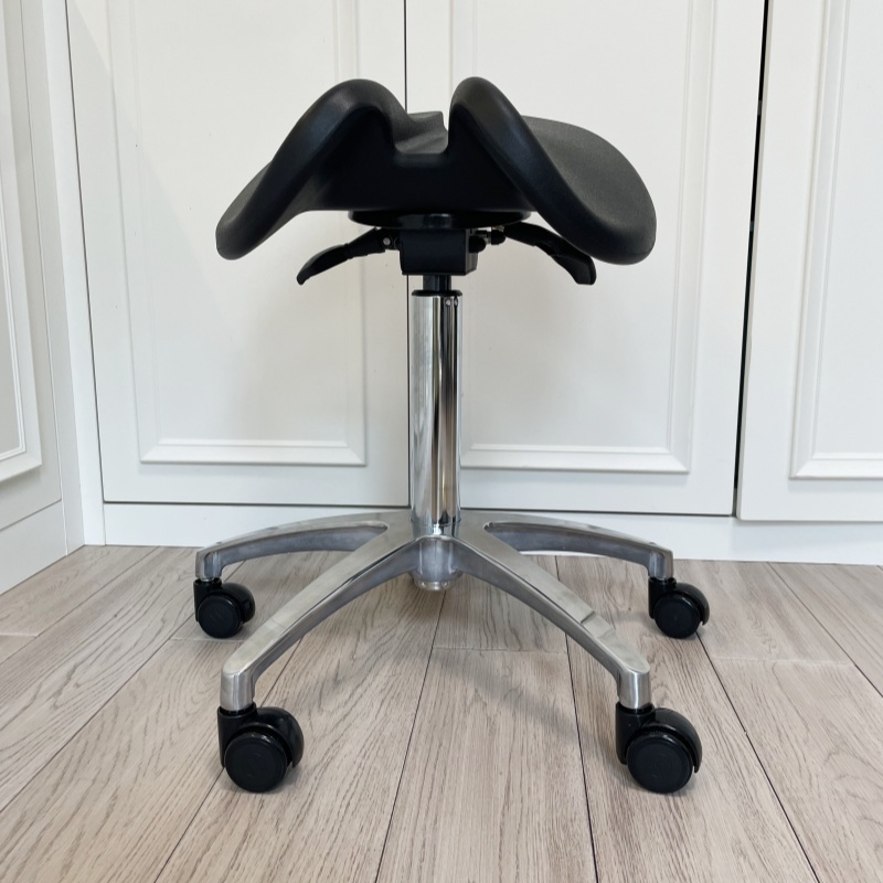 Ergonomic Backless Rolling Saddle Stool