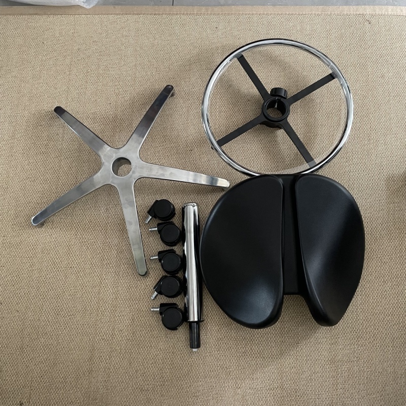 Ergonomic Backless Rolling Saddle Stool With Foot Ring