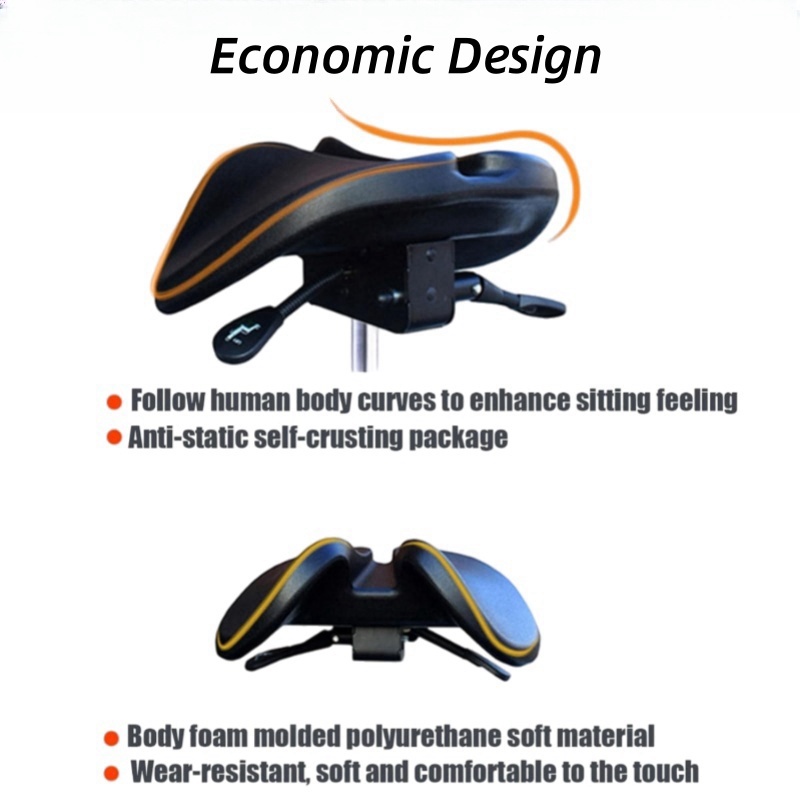 Saddle Stool Rolling Chair -Adjustable Height&Seat