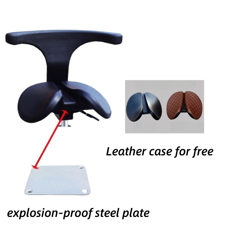 Saddle Stool Rolling Chair -Adjustable Height&Seat