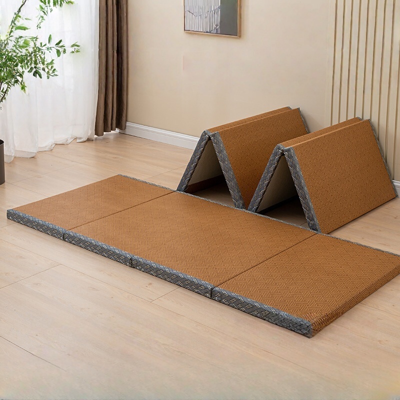 Rattan Carpet Foldable Japanese Tatami Mat Filled in Coconut Fiber