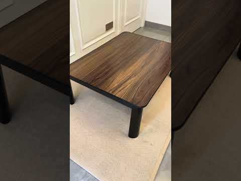 Black Kotatsu Table – Japanese Style Heated Coffee Table with Removable Table TOP