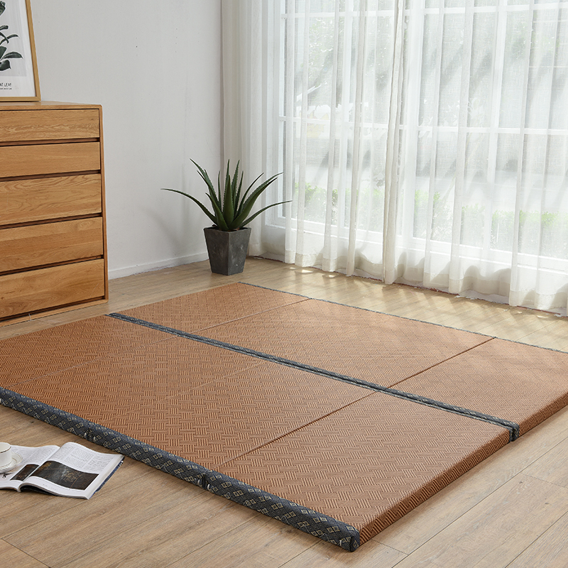 Rattan Carpet Foldable Japanese Tatami Mat Filled in Coconut Fiber