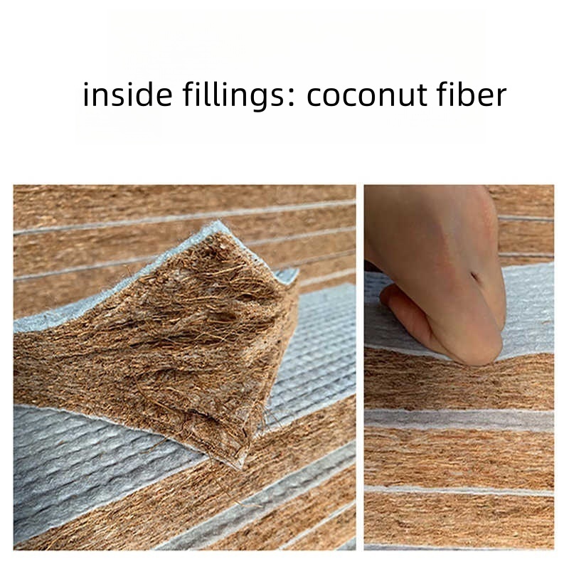 Rattan Carpet Foldable Japanese Tatami Mat Filled in Coconut Fiber