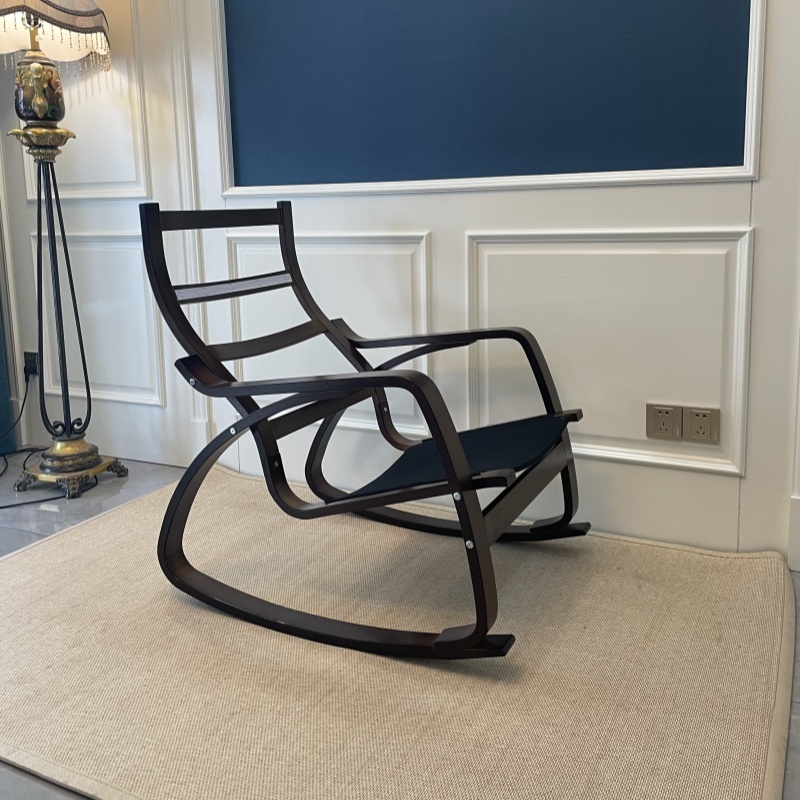 Premium Wooden Frame Rocking Chair – Includes Comfortable Removable Cushion