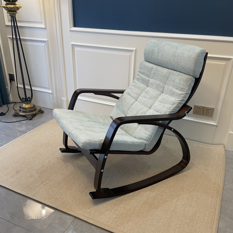 Premium Wooden Frame Rocking Chair – Includes Comfortable Removable Cushion