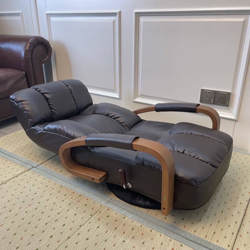 360° Swivel PU Leather Floor Chair Chaise Lounge – Modern & Comfy