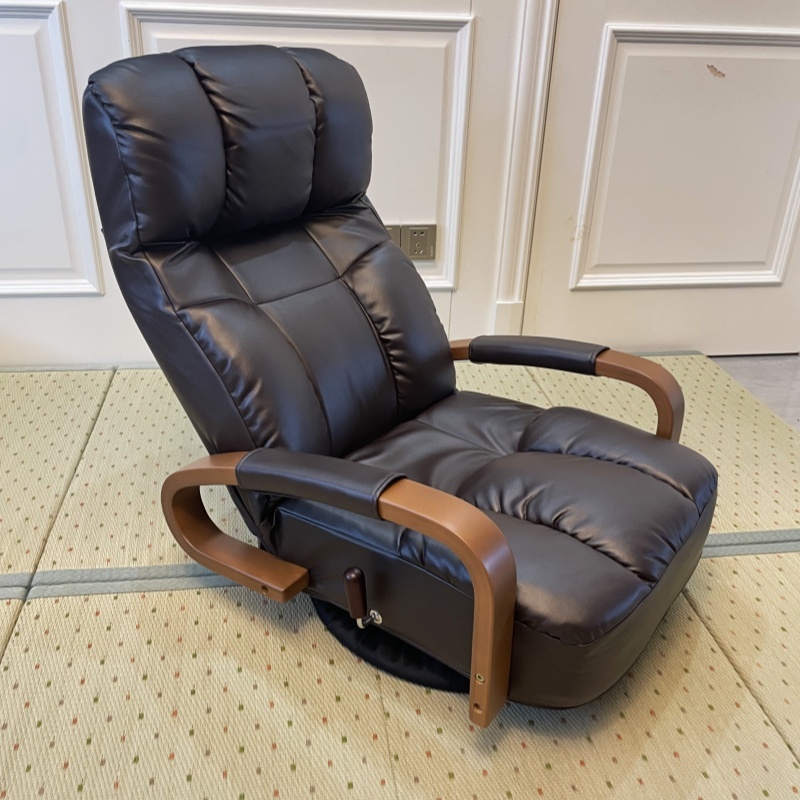 360° Swivel PU Leather Floor Chair Chaise Lounge – Modern & Comfy