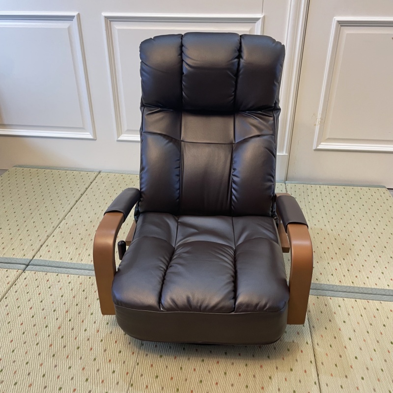 360° Swivel PU Leather Floor Chair Chaise Lounge – Modern & Comfy