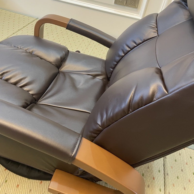 360° Swivel PU Leather Floor Chair Chaise Lounge – Modern & Comfy