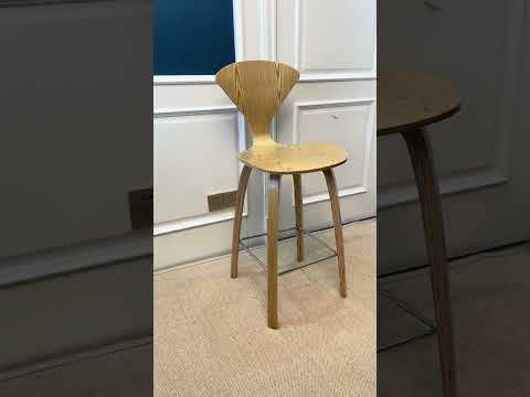 Wood Base Counter Stools for Kitchen Island & Bar, Natural Finish