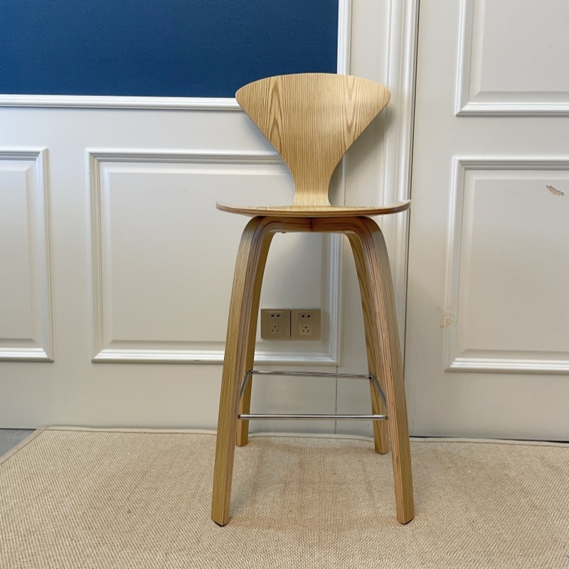 Wood Base Counter Stools for Kitchen Island & Bar, Natural Finish