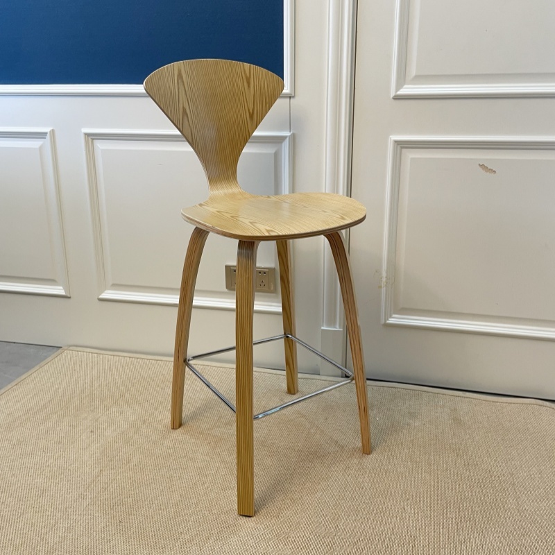 Wood Base Counter Stools for Kitchen Island & Bar, Natural Finish