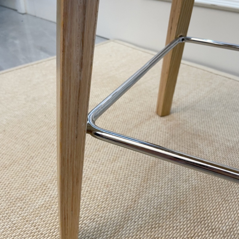 Wood Base Counter Stools for Kitchen Island & Bar, Natural Finish