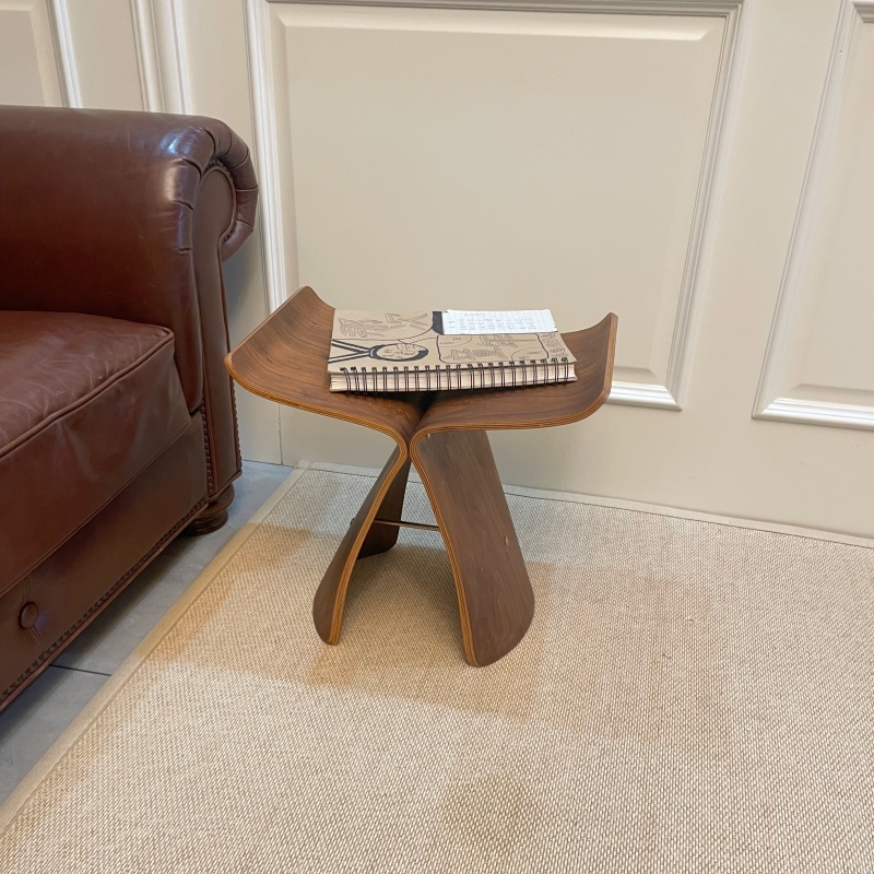 Butterfly Stool  Plywood Stool Chair -Walnut Finish