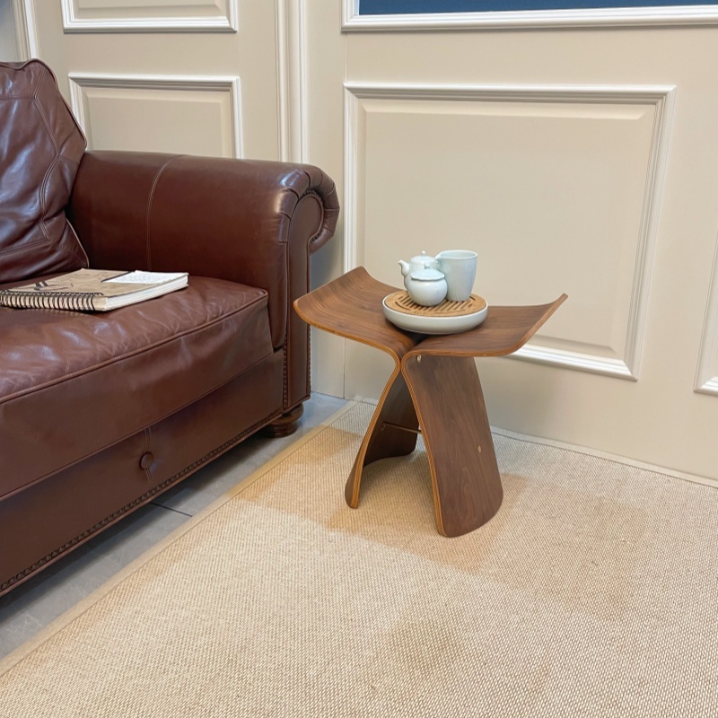 Butterfly Stool  Plywood Stool Chair -Walnut Finish