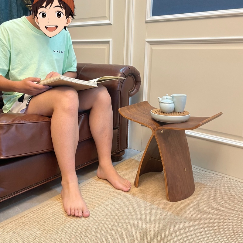 Butterfly Stool  Plywood Stool Chair -Walnut Finish