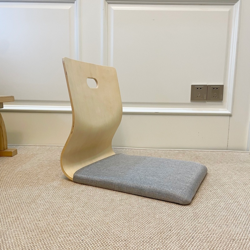 2pcs/lot Japanese Style Zaisu Chair - Natural Finish