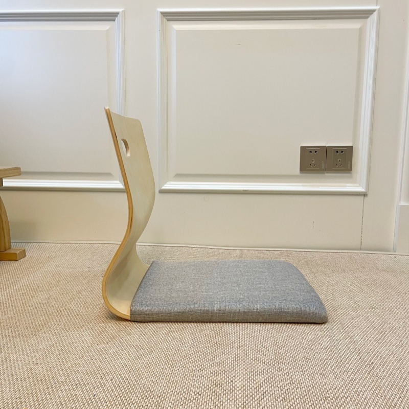 2pcs/lot Japanese Style Zaisu Chair - Natural Finish