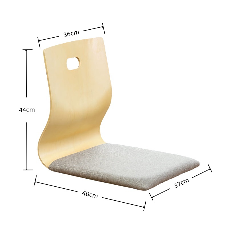 2pcs/lot Japanese Style Zaisu Chair - Natural Finish