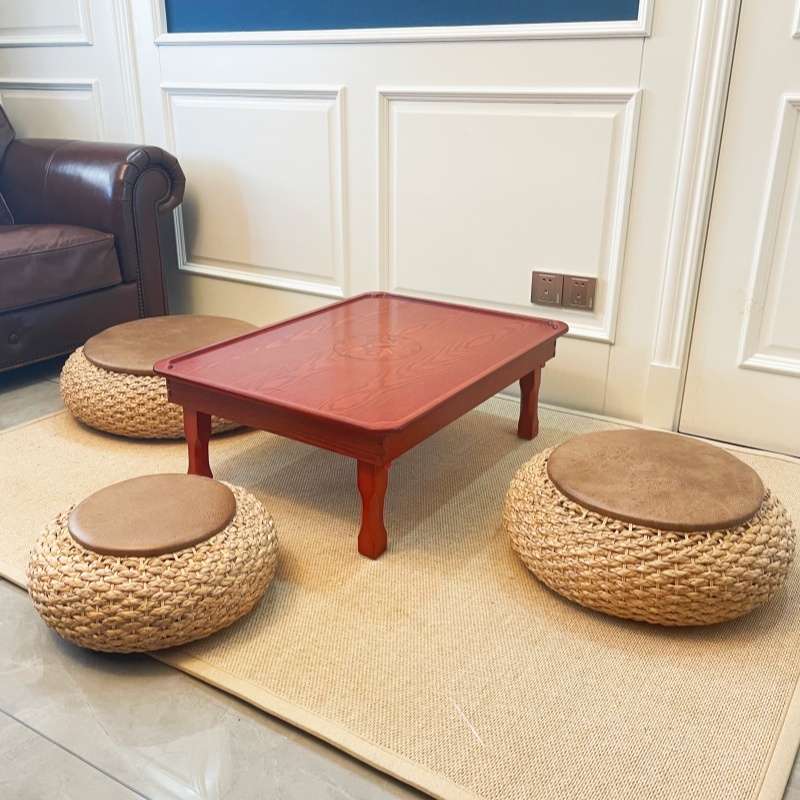Straw Round Pouf – Natural & Boho Chic Footstool for Your Home