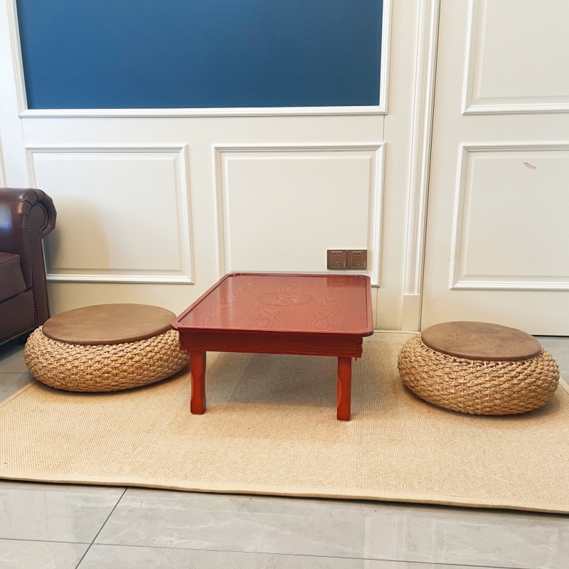 Straw Round Pouf – Natural & Boho Chic Footstool for Your Home