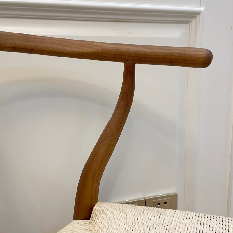 Hans Wegner Y Chair (Wishbone Chair) in Solid Ash wood Walnut Color Oil Finish